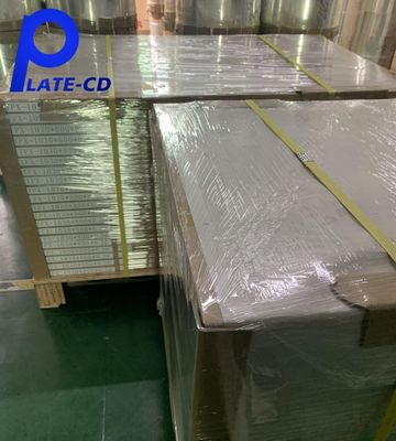 Tinta ordinaria 350000 Impresiones Placa CTP sin hornear para el proceso de recubrimiento de doble capa